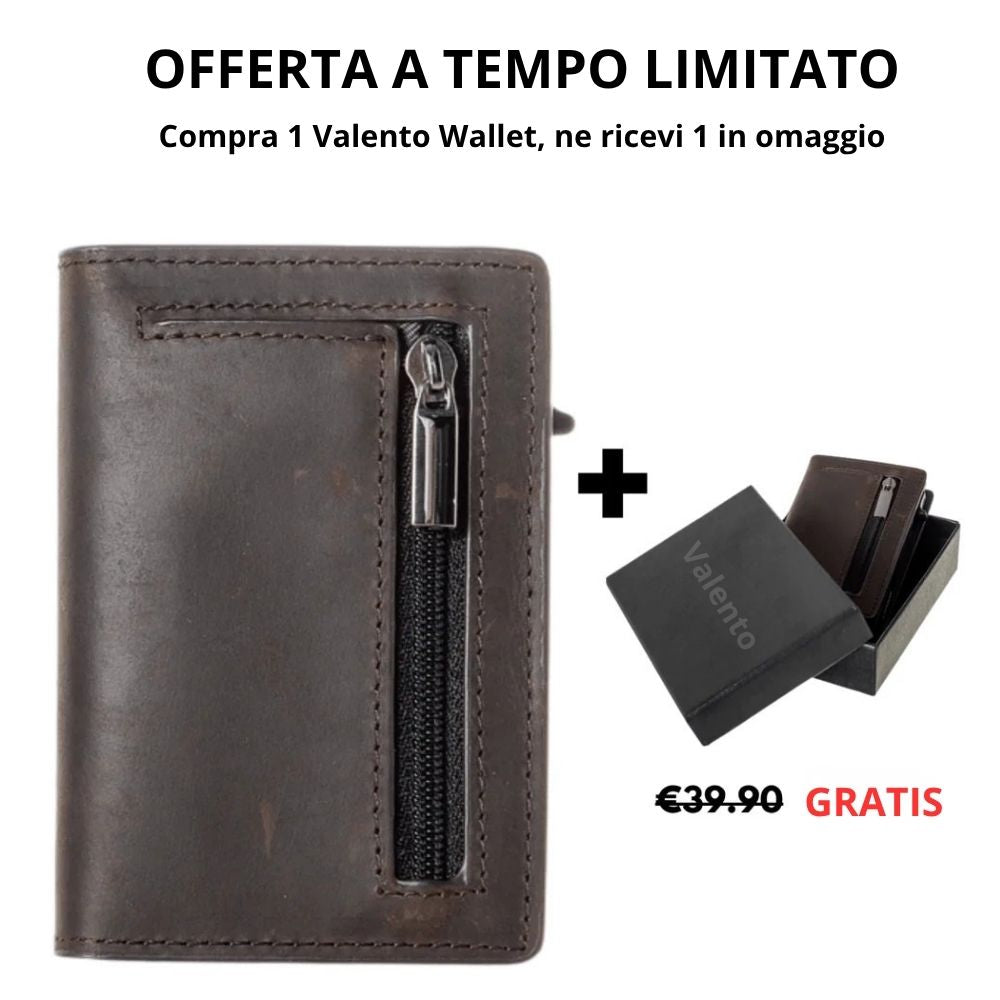 Valento Deluxe™|Portafoglio RFID antifurto in pelle di lusso