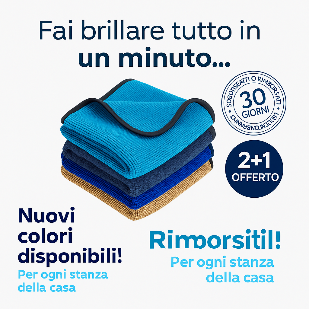 TotalaClean Brilla in 1 minuto o ti rimborsiamo.